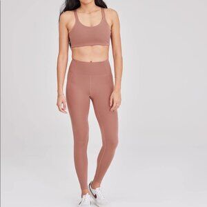 Girlfriend Collective rose colored leggings